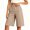 #02 Beige 【Mix, Match & Rotate: Stock Up on Daily Colors】, variant on Women's Hemp Blend High Waisted Straight Leg Pants, Trousers with Pockets for Women, Elastic Waist Relaxed Fit, Casual Loose Flowy Capris for Summer Beach Business Office, Capri