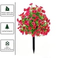 thumbnail image 3 of 22" Artificial Topiary Ball Flowers For Outdoors Planters, Spring Decoration, UV Resistant Faux Summer Plants, Fake Bushes Indoor Decor, Mix 4 Colors for Garden, Porch & Patio, 3 of 5