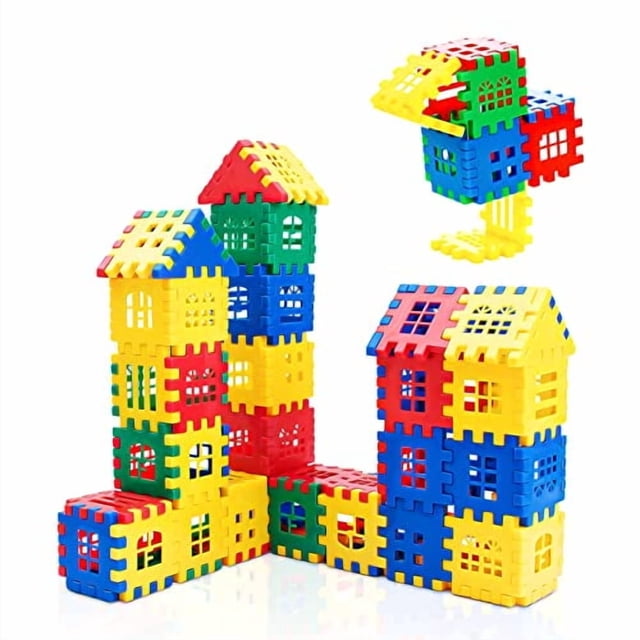Bloques de construcción Hirebird, baldosas entrelazadas, 80 piezas