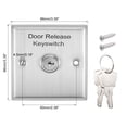 thumbnail image 2 of Key Switch On Off Exit Switches Door Release DPST for Access Control Panel Mount with 2 Keys, 2 of 5