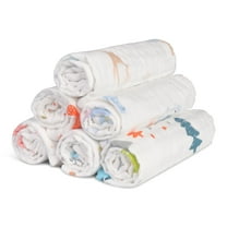 Baby Muslin Burp Cloths 100% Cotton 6 Pack Newborn Spit up Rags Extra Absorbent and Soft Burping Rags for Girls and Boys Large 20 x 10 inch