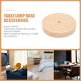 thumbnail image 3 of DEEPCRAFF Solid Wood Lamp Base Table Lamp Accessory 2Pcs 4.7x4.7in, 3 of 6
