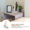 thumbnail image 2 of Toy Wooden Canvas Boat Mediterranean Sailboat Model Decoration, 2 of 8