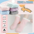 thumbnail image 4 of Fuzzy Socks, LOFIR Slipper Socks, Winter Warm Fleece Fluffy Socks 5 Pairs Gripper Socks for Women 6-10 , Soft Cozy Non Slip Socks Women Gifts, 4 of 9