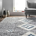 thumbnail image 3 of nuLOOM Rogue Modern Shag Area Rug, 5', Gray, 3 of 3