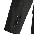 thumbnail image 4 of LODIENY Men Double Breasted Blazer Slim Fit Contrast Lapel Collar Elegant Fashion Suit Jackets with Pockets for Dress Wedding Business Black XL, 4 of 7