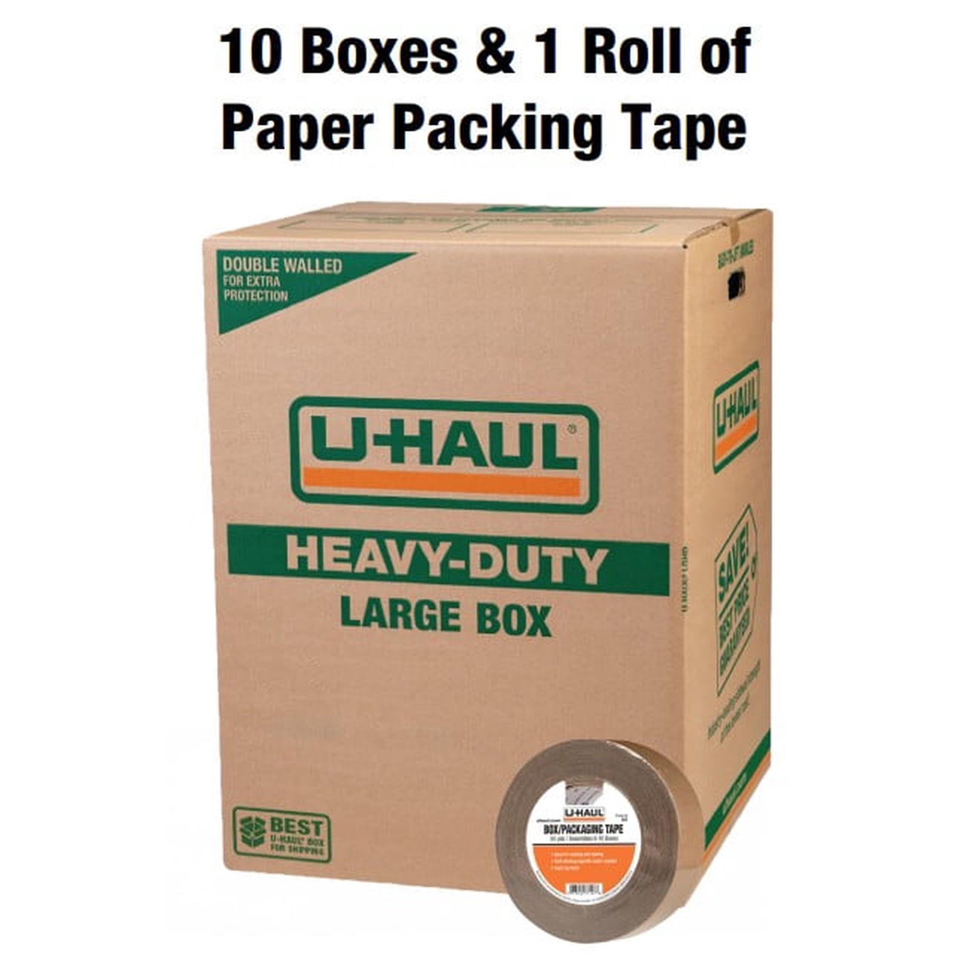 U-Haul Large Heavy-Duty Double Wall Moving & Shipping Box, 18" L x 18" W x 24" H, 11-Piece