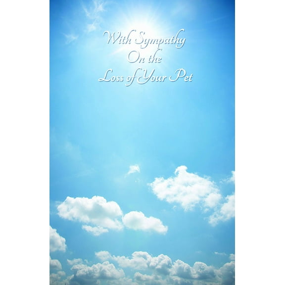 Loss of Pet Sympathy Card in a Bulk 12 Pack