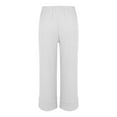 thumbnail image 5 of Yubnlvae 2025 Cotton Casual Pants - Spring/Autumn Women's Trousers (Outer Pockets, Leg-Lengthening Fit) White 3XL, 5 of 8