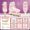 thumbnail image 4 of GIATUEE Adjustable Light up Kids Roller Skates for Boys Girls, Inline Skates with Bag, Pink(Large), 4 of 12