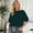 Dark Green, variant on Uobin Womens Oversized Short Sleeve Sweatshirts Crew Neck Puff Sleeve Tops Casual Basic Spring Summer Tops