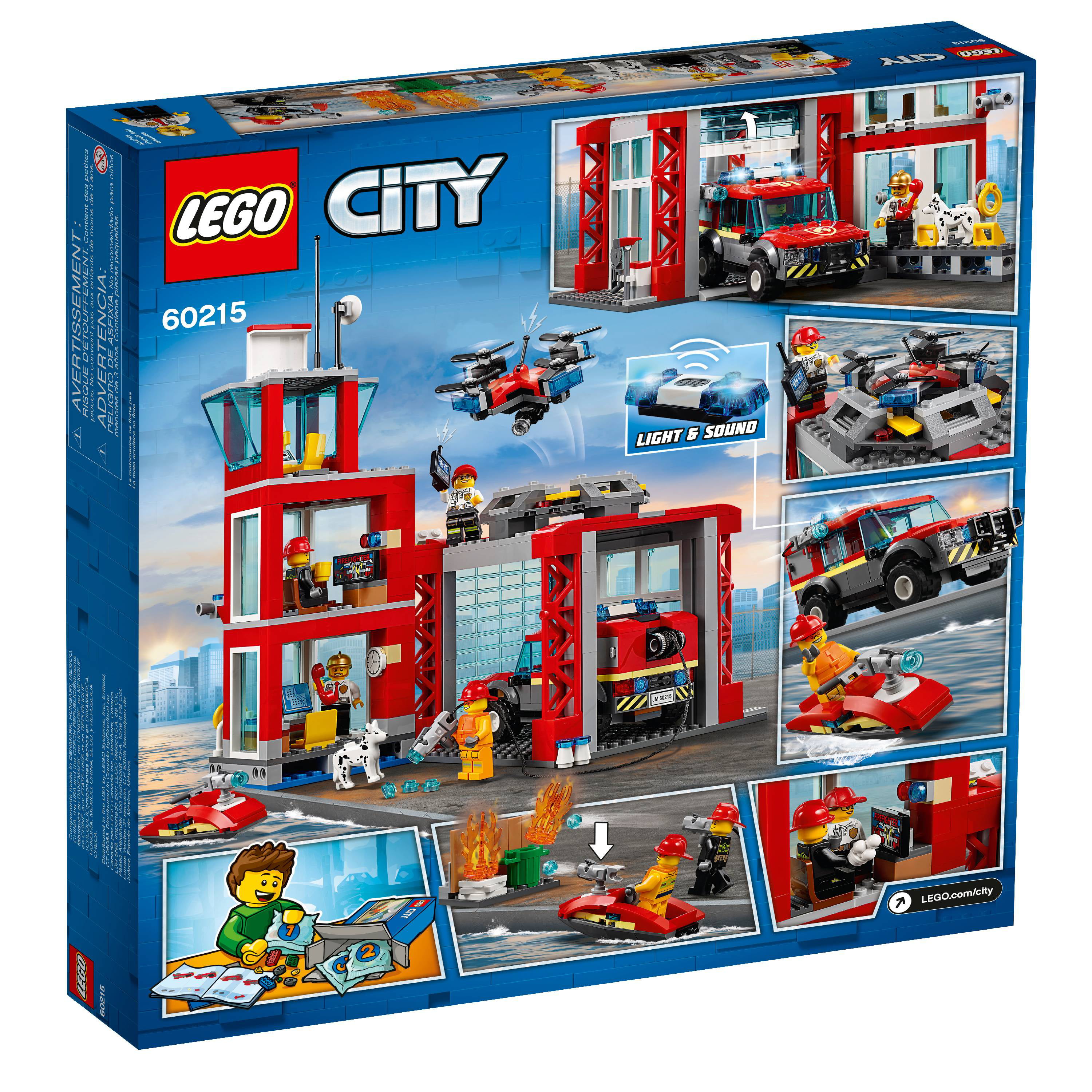 Blive gift låg kom sammen LEGO City Fire Fire Station 60215 Building Set (509 Pieces) - Walmart.com