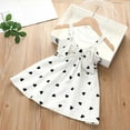 thumbnail image 2 of Toddler Baby Girls Outfits Sling Clothes Wave Point Print Romper Kids Dress, 2 of 9