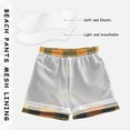 thumbnail image 5 of Autumn Color Plaid Pattern Swim Trunks Quick Dry Beach Pool Board Shorts Lightweight Stylish Print Sizes 2T to XL, 5 of 8