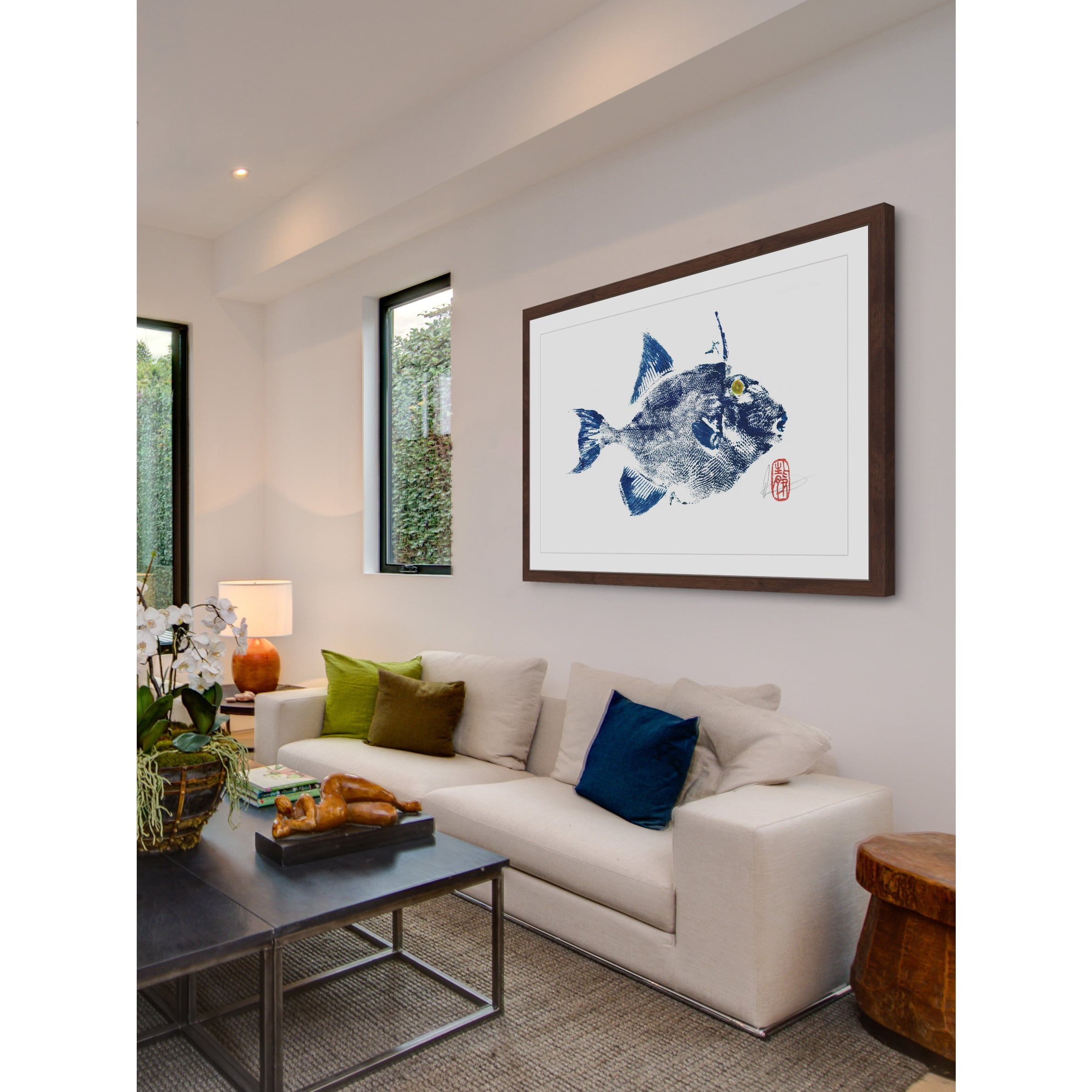 "Blue Is Me" Framed Painting Print