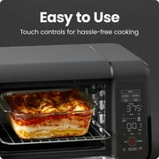Chefman EasyAir 15 Qt. Toaster Oven Air Fryer, 5 Cooking Functions & 450°F Max Temperature – Black