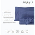 thumbnail image 5 of Dormir Fine Linen Set of 2 Pillow Cases, 100% Cotton, 400 Thread Count Sateen, King 20"x40", Navy Blue, 5 of 5