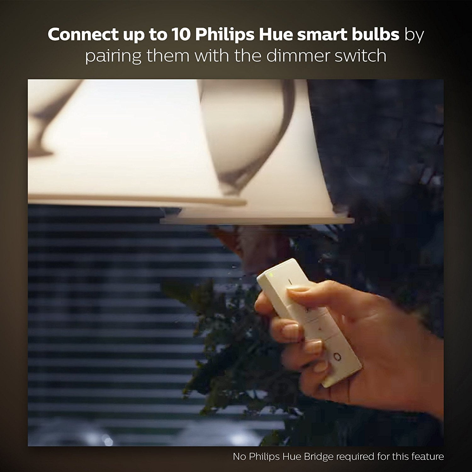 Installation-Free, Exclusive for Philips Hue Lights, Compatible with  Alexa, Apple HomeKit and Google Assistant Philips Hue Smart Wireless Dimming Kit