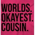thumbnail image 2 of Worlds Okayest Cousin Family Relative Unisex Plus Fleece Graphic Sweatshirt Brisco Brands 3X, 2 of 5
