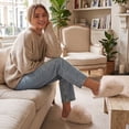 thumbnail image 2 of Ecetana Women's Furry Slippers Comfy Memory Foam Fuzzy Fluffy Slippers Non-slip Indoor House Shoes, 2 of 8