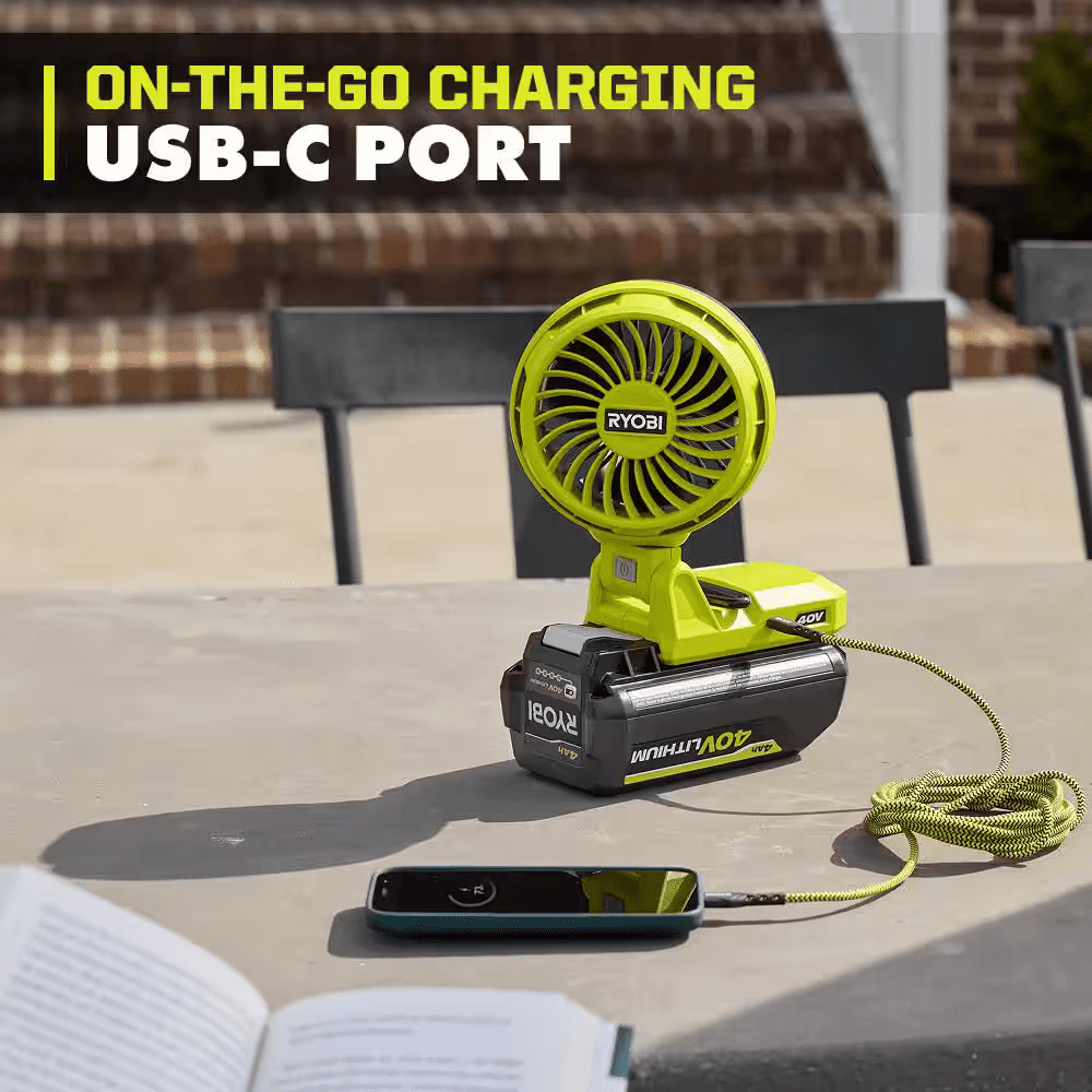 Ryobi 40V Cordless Battery Topper Fan (Tool Only)