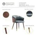 thumbnail image 4 of Modern Reeva Dining Chair Upholstered in Leatherette with Beech Wood Back and Solid Wood Legs in Walnut and Graphite, 4 of 11