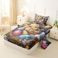 thumbnail image 2 of Erosebridal Western Happy Easter Kids Twin Sheet Sets,Colorful Cute Floral Kawaii Bunny Bedding 3-Piece, 2 of 6