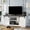 White, variant on Modern Farmhouse TV Stand for TVs Up to 65", Entertainment Center with Sliding Barn Doors & Adjustable Shelf, Modern Large Storage Media TV Console with Cable Holes for Living Room,White