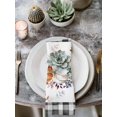 thumbnail image 2 of Fall Pumpkins Cloth Napkins Set of 6 Reusable Dinner Napkins, Thanksgiving Leaves Vintage Check Farmhouse Cocktail Napkin Washable Table Napkins for Wedding/Holiday Party/Baby Shower 20"x20", 2 of 7