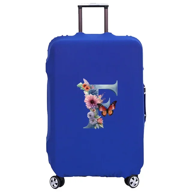 Housse de Valise Lavable Housse de Protection Anti-Rayures Adaptée pour Motif Papillon s'Adapte 18-32 Pouces 8 Papillon Lettre F L