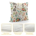thumbnail image 4 of JEUXUS Bunny Cute Rabbit Bunny Gifts for Bunny Lovers Bunny Leaf Plush Pillowcase White, 4 of 5