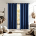thumbnail image 6 of Dongrere 1 Panel Full Blackout Curtain Panel, Thermal Insulated Light Blocking Window Drape for Bedroom Living Room Home Decor, 29x63 Inch, Navy, 6 of 6