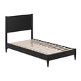 thumbnail image 3 of Pasadena Twin Solid Wood Low Profile Platform Bed in Black, 3 of 10