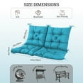 thumbnail image 3 of Outdoor Bench Cushion Inlife Swing Chair Cushion Waterproof Sun-Resistant with 8 Nonslip Ties, Light Blue 120cm*100cm, 3 of 7