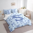 thumbnail image 3 of Castle Fairy Monogrammed Letter Initial S 7-Piece Twin Bedding Sets for Children Women Teens,Kawaii Blue Bow Bedding Comforter Set,Dreamy Princess Breathable Sheet Sets,Super Cozy Room Decor, 3 of 8