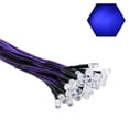 thumbnail image 2 of Edgelec 30 Uds 12 Voltios 5Mm Luces Led Uv Diodos Emisores Precableados 7,9 Pulgadas Dc 12V Luz Led Ultravioleta Lente Transparente Pequeñas Lámparas Led, 2 of 5