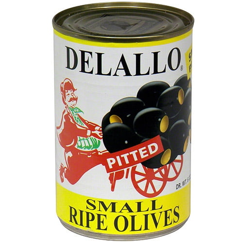 DeLallo Pitted Small Ripe Olives, 6 oz (Pack of 24) by DELALLO