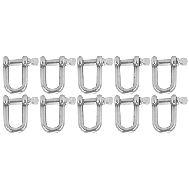 Straight D Shackle, Stainless Steel D Type Rigging Chain Shackle Hooks for Ships for Household Applications