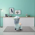 thumbnail image 3 of Muñeco de peluche de Alpaca , cojín de muñeco de Llama de peluche suave para decoración de dormitorio, de año iños y adultos azul 45cm Yotijar  Almohada de felpa de alpaca, 3 of 9