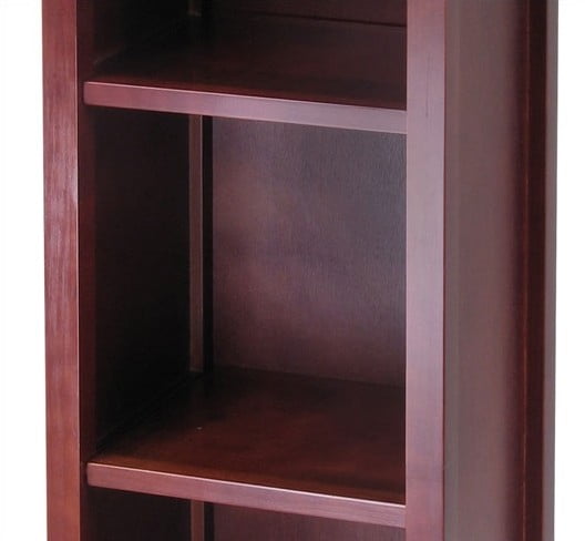 Milan 4-Shelf Tower Bookcase, Walnut