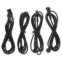 WHAMVOX 4 Pcs Neon Extension Wire LED Light Extensions Cords Indoor Cable Black