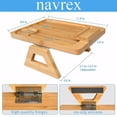 thumbnail image 4 of OldPAPA Home Bamboo Couch Arm Table for Living Room Couches, Foldable Couch Tray with 360° Phone Holder, Tv Tray Side Tables for Small Spaces, 11.8*8.6inch, 4 of 8