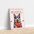 thumbnail image 3 of Happy Valentine's Day Australian Cattle Dog Brings Love Heart Vertical Matte Canvas Poster Heeler Lover Gifts Wall Art Home Decor - 02028, 3 of 5