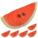 thumbnail image 1 of 6 piezas de sandía artificial falsa, rebanadas de sandía, modelo de fruta realista, sandía de simulación realista., 1 of 8