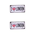 thumbnail image 1 of Cateissary Decorative Tinplate Sigh Plaque Painting for  Bar Home Wall 2piezas amo a londen 30x15cm, 1 of 1