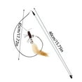 thumbnail image 5 of Pet Cat Toys Feather Wand Rod Pet Bell Play Funny Teaser Interactive Toy, 5 of 12