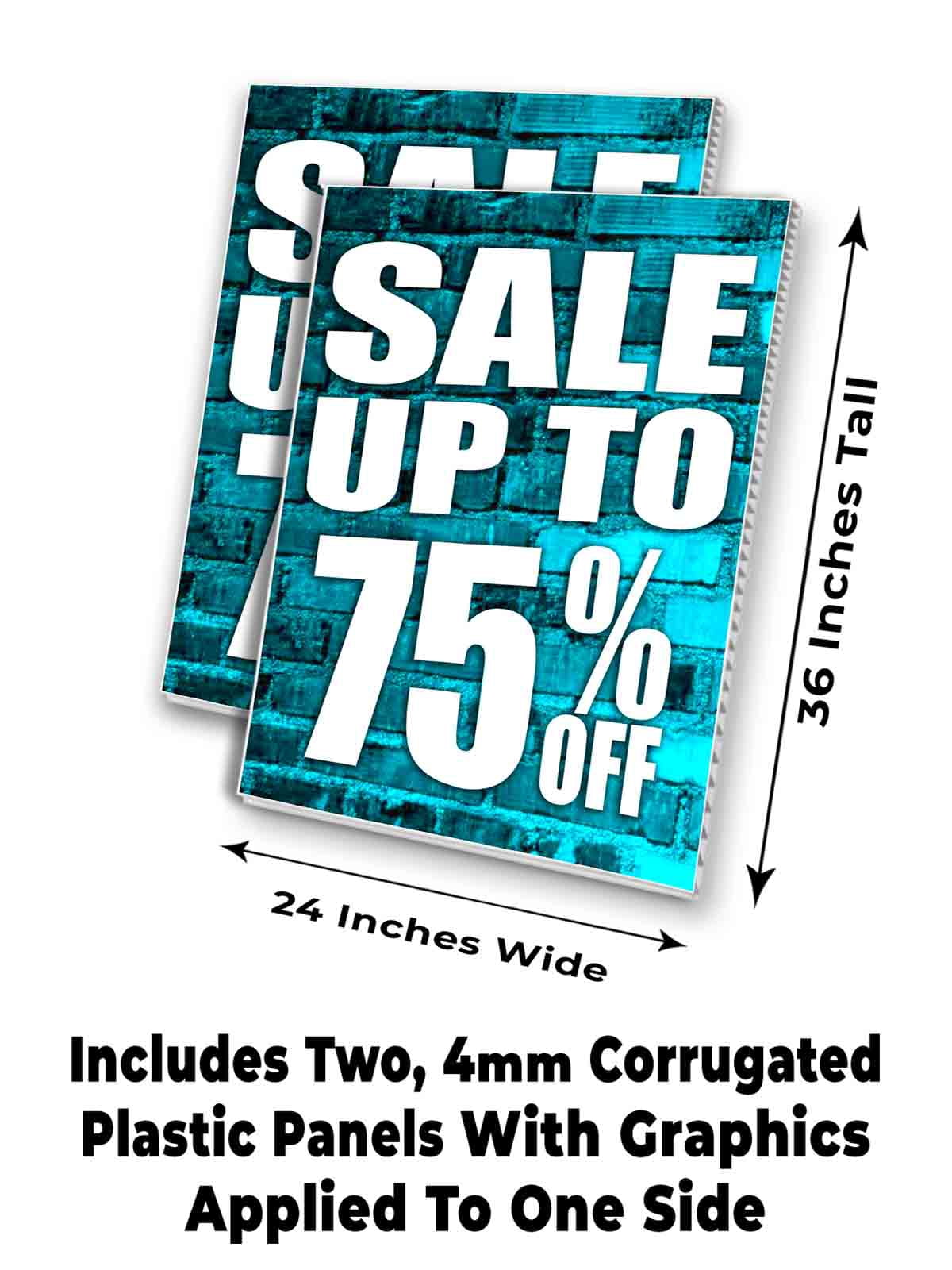 Sale Up To 75 Percent Off (24" X 36") 4mm Corrugated Plastic Panel, Graphics Applied To 1 Side (Pk of 2)