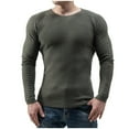 thumbnail image 2 of HUANBAI Autumn/Winter Men's Crew Neck Knitted Casual Patchwork Sweater Base, 2 of 6