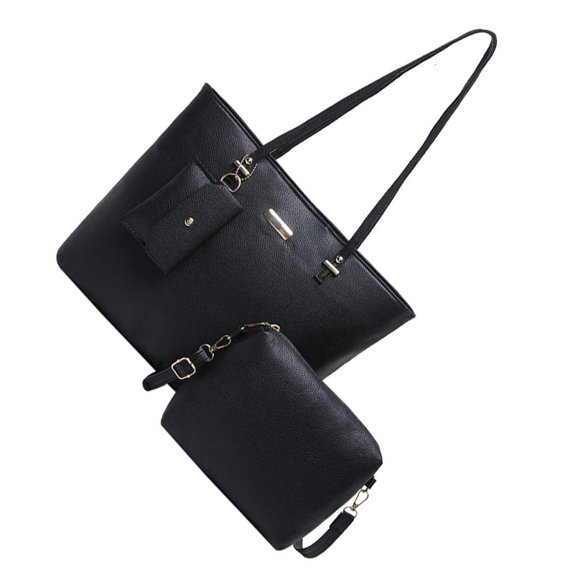 Giaone Women's Fashion Top Handle Bags Shoulder Bag Set 3pcs Large PU Handbag