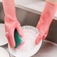 thumbnail image 3 of Guantes, vajilla, látex, cocina, limpieza del hogar, lavado de ropa, silicona de goma impermeable para mujer, 3 of 6